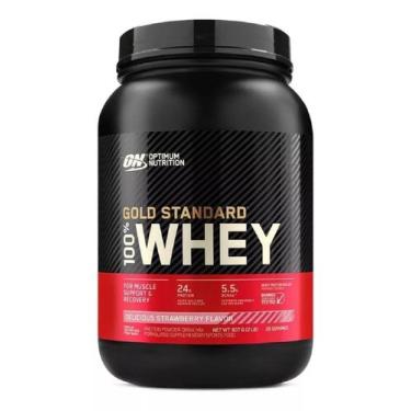 Imagem de Whey Protein 100% Gold Standard Optimum Nutrition 907g, Delicious Stra