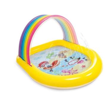 Imagem de Piscina com Jatos e Toldo Arco Iris - Intex