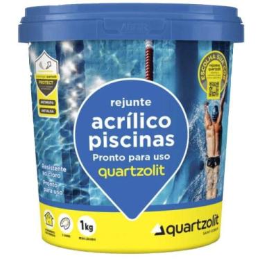 Imagem de Rejunte Acrílico para Piscinas 1kg Verde Flor 0761.00164.0006CX Uso em