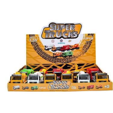 Imagem de Caminhão de Brinquedo Super Truck Coleção Profissões Display com 12 Unidades Polibrinq