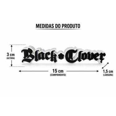 Imagem de Placa Decorativa Black Clover em Impressão 3D 15 cm Decoração Geek Ani