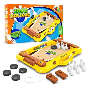 Imagem de Brinquedo Boliche Infantil De Mesa Com 6 Pinos Bolinhas E Lançador Jog