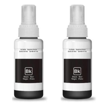 Imagem de Kit 02 Refil de Tinta Preta T664 Para Impressoras Epson L375 L395 L396