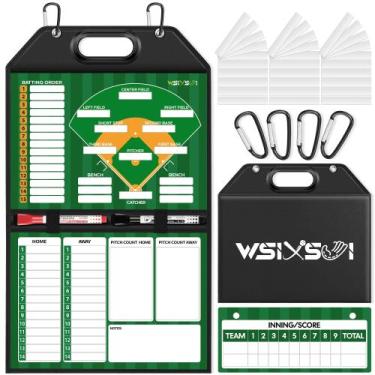 Imagem de Quadro Magnético Dobrável de Escalação de Beisebol Wsixsui com Alça