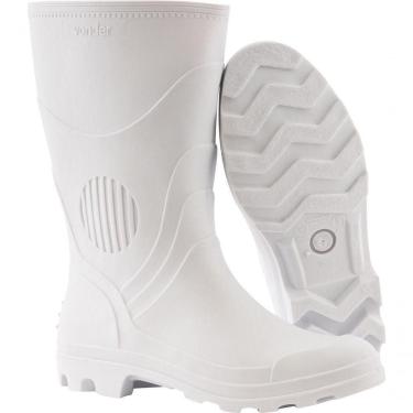 Imagem de Bota Pvc 45 Cano Médio Com Forro Branco Ca3151 - Vonder
