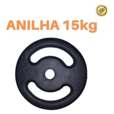 Imagem de Anilha 15Kg Mega Premium Ferro Fundido Pintada Academia/Casa
