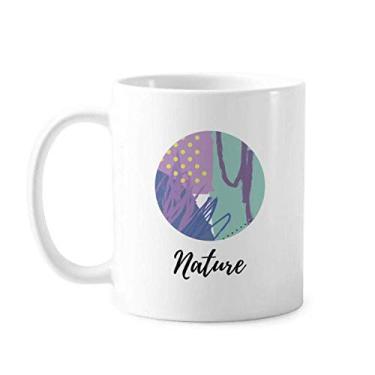 Imagem de Happy Abstract Plants Art Pattern Caneca Cerâmica Café Porcelana Utensílios de Mesa