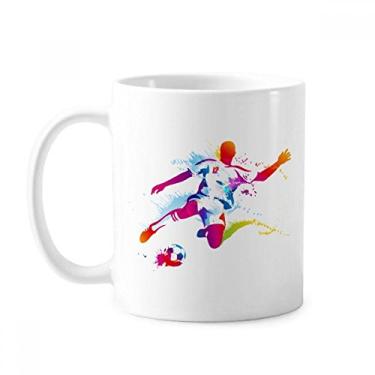 Imagem de Caneca de cerâmica com estampa de tiro de atletas de futebol americano cerâmica xícara de café e porcelana