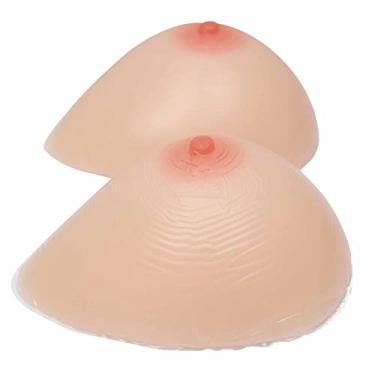 Imagem de CRODRES Formas de silicone para seios próteses mulheres seios falsos sutiã intensificador inserções mastectomia para crossdresser cosplay transgênero, marrom, 3GG