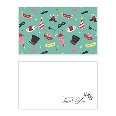 Imagem de Cabeça de chapéu formal Feliz Carnaval de Veneza, cartão de agradecimento, aniversário, saudação, casamento, agradecimento