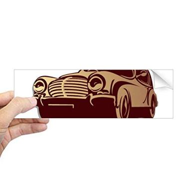 Imagem de DIYthinker Adesivo de para-choque retangular vermelho escuro clássico com silhueta de carros
