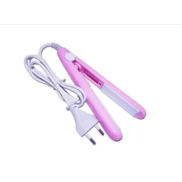 Imagem de Mini Chapinha Prancha De Cabelo Portátil Para Bolsa Bivolt Cor: Rosa