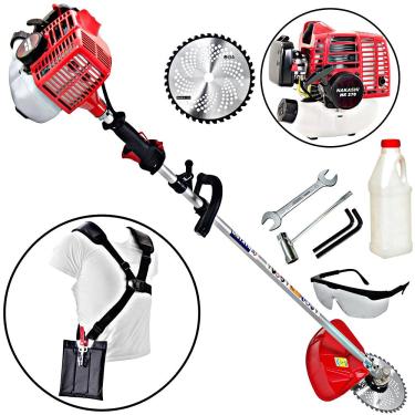 Imagem de Roçadeira Profissional Nakashi T270N 25,4CC 2T Com Empunhadura Circular Ideal Para Manutenção de Rodovias