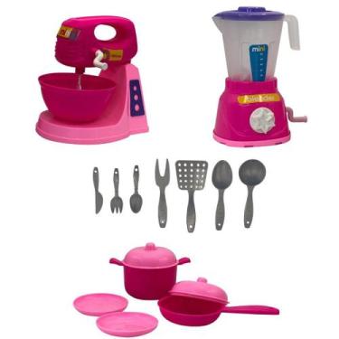 Imagem de Diversão Na Mini Cozinha Infantil Kit Magic Chef Express Menina-Bs Toy