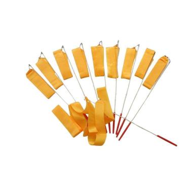 Imagem de Fita Ginastica Rítmica 10 Unidades Fita E Estilete Laranja