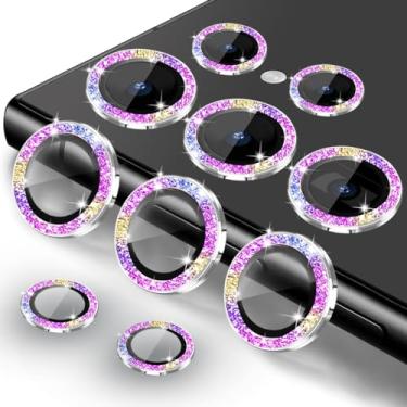Imagem de TIUYAO Protetor de lente de câmera para Samsung Galaxy S24 Ultra, capa de lente de anel de liga de alumínio de vidro temperado com [bandeja de instalação] [ferramenta de remoção] Adequado para Samsung