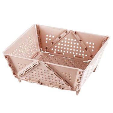 Imagem de Cesta Secar Frutas Verduras Vegetais Fruteira Dobravel Porta Objetos C