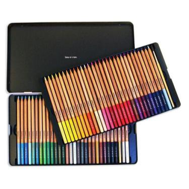 Imagem de Lápis Aquarell Aquarelável Artools  Estojo Metálico com 60 cores  6888