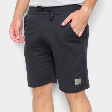 Imagem de Bermuda Ultimato Moletinho Básica Masculina, P, Preto