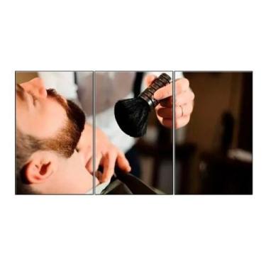 Imagem de Quadro Decorativo Mosaico Barbeiro 3 Peças 120x60 Cm Mdf - NEYRAD