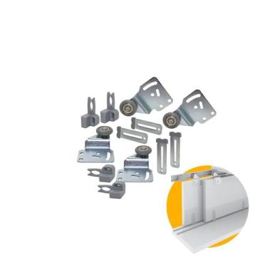 Imagem de Kit Sistema Para Porta de Correr de 18 Mm Ros55 Rometal, ROS-55, Aço Z