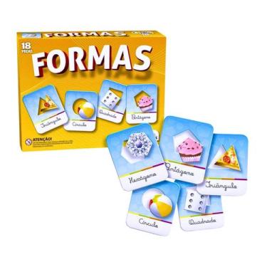 Imagem de Brincar de aprender formas 18 pcs - escolar - PAIS & FILHOS JOGOS