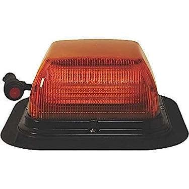 Imagem de Farol de LED: quadrado perfil médio 12-24VDC 24 padrões de flash VAC-MAG montagem âmbar título 13