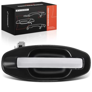 Imagem de A-Premium Maçaneta externa do lado do passageiro traseiro direito compatível com Hyundai Santa Fe 2001 2002 2003 2004 2005 2006, alavanca cromada e caixa preta, substituição # 8366026010