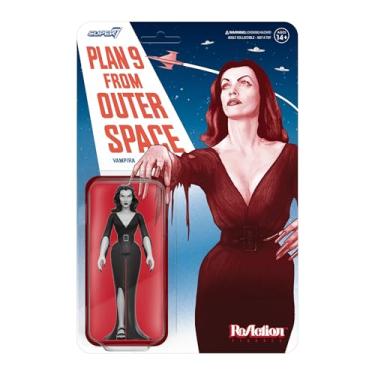 Imagem de Super7 Vampira Plan 9 from Outer Space Grayscale - 3.75" Vampira Action Figure Classic Horror Movie Collectibles and Retro Toys