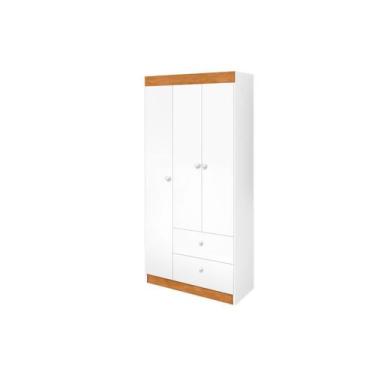 Imagem de Roupeiro Infantil Guarda Roupa 3 Portas 2 Gavetas E Nichos Catatau - L