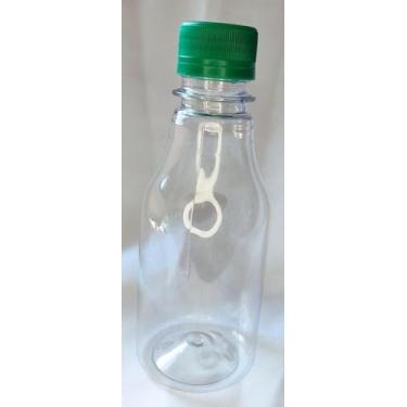 Imagem de Garrafa Coquinho 200ml Transparente Cristal com Tampa Colorida - Kit c