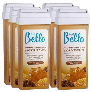 Imagem de 6 Ceras Depilatória Roll-on Própolis e Mel 100g - Depil Bella