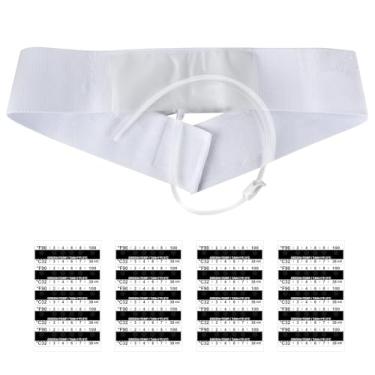 Imagem de Cinto de armazenamento de urina de 109 cm com cateter, kit de colecionador oculto, 20 tiras de temperatura, bolsas portáteis para homens