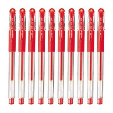 Imagem de 三菱鉛筆 Canetas Mitsubishi Pencil 0,38 mm, vermelho, pacote com 10