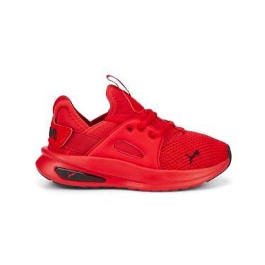Imagem de PUMA Tênis infantil Softride Enzo Evo com cadarço casual - Vermelho - Tamanho 3,5 M