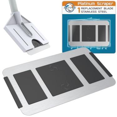 Imagem de Lâminas raspadoras de algas Flipper Aquarium | Lâminas de aço inoxidável platina para raspador | Removedor de algas para aquário - Lâmina de aço inoxidável de substituição para tanques de vidro -