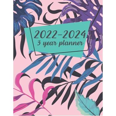 Imagem de 3 Year Planner 2022-2024: Three Year Weakly Agenda, Yearly Calendar and Goals Planner, Contacts Organizer and Password Keeper
