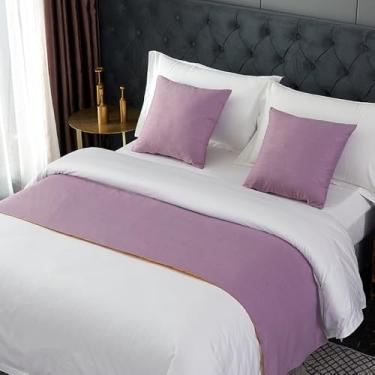 Imagem de Cama, corredor, lenço, colchas, luxuoso, confortável, cor sólida, corredores de cama e cachecóis, liso, simples, proteção de cama, hotéis, decoração de casa, Queen, toalha de cama king, capa de