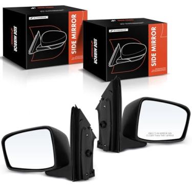 Imagem de A-Premium Par (2) espelhos retrovisores elétricos do lado do motorista e do passageiro - compatível com Honda Odyssey 2005-2010 - Espelho retrovisor externo preto dobrável manual aquecido -