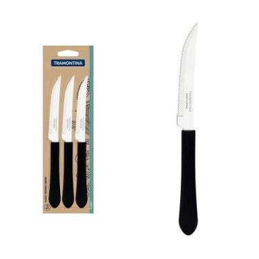 Imagem de Conjunto De Facas Para Churrasco Leme Com Lâminas Em Aço Inox E Cabo P