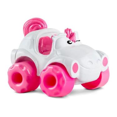 Imagem de Carrinho De Brinquedo Emborrachado Infantil Mordedor Atóxico Para Bebê