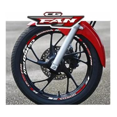 Imagem de Kit Refletivo Roda De Moto Honda Cg Fan 160cc E  - Resitank