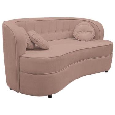 Imagem de Sofá Curvo 2 Lugares Orgânico Sala Recepção Escritório Decorativo Luxo