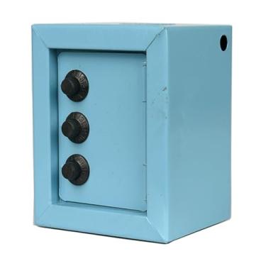Imagem de Kit 12 Mini Cofre Com Segredo Senha Para Moedas Notas Cofrinho (AZUL CLARO)