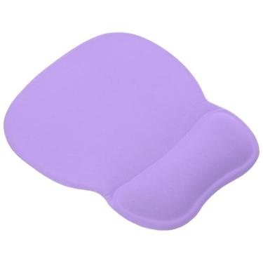 Imagem de PATIKIL Mouse pad de gel com descanso de pulso, mouse pad ergonômico confortável espuma viscoelástica base antiderrapante macia para computador, laptop, escritório, casa, roxo