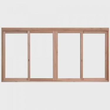 Imagem de Janela de Madeira de Correr 120x140cm Com Caixilho 9,4cm ewk 384 Rondosul
