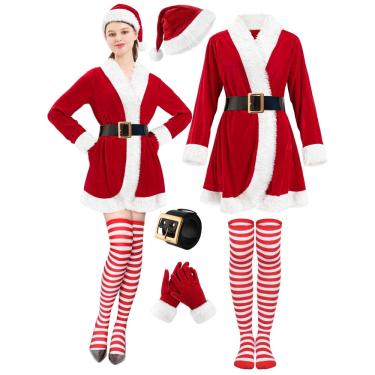 Imagem de Fantasia FancyFun MrClaus para mulheres adultas, Papai Noel, 3GG
