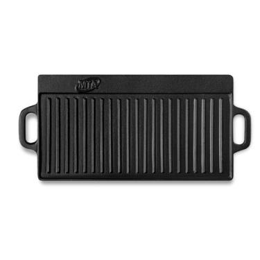 Imagem de Chapa De Ferro Fundido mta Profissional 51cm Forno E Fogão Indução Grill Reversível