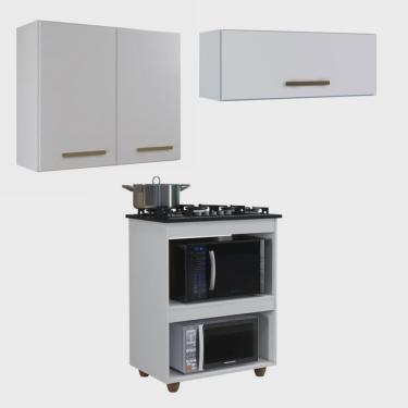Imagem de Conjunto Balcão para Cooktop 5 Bocas Aéreo 2 Portas e 1 Aéreo Basculante
