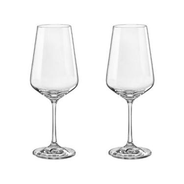 Imagem de Taça de Cristal Bohemia Para Vinho 350 ml Sandra 2 Peças - Bohemia Cry